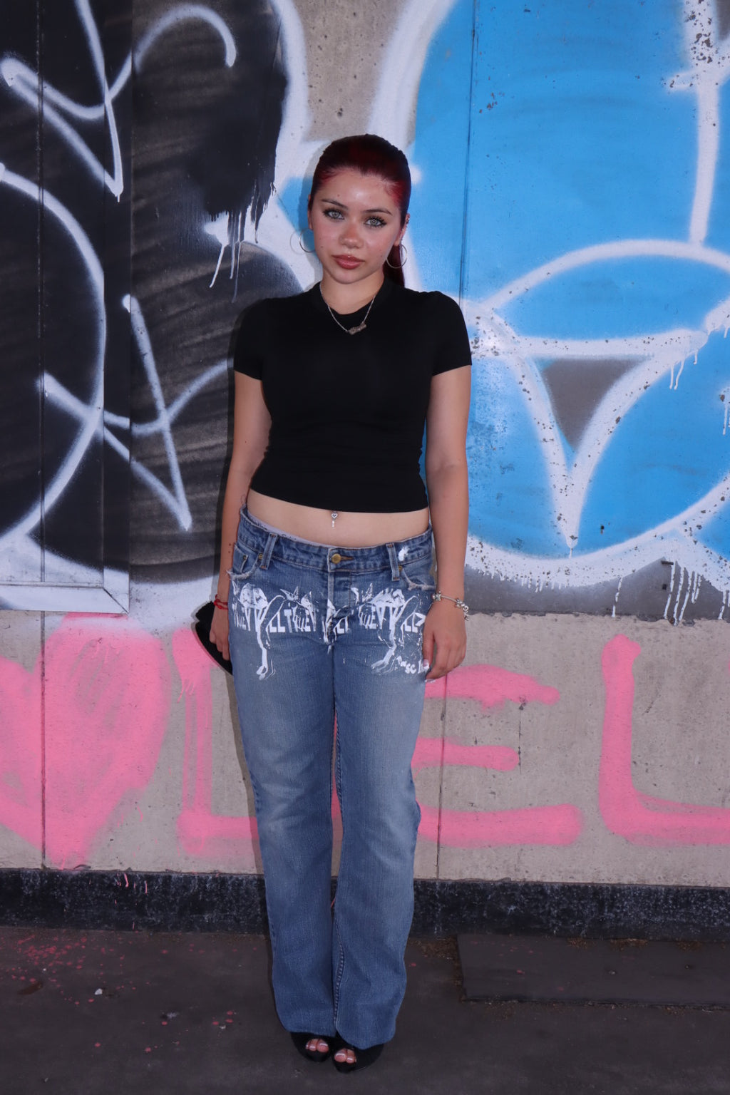 "heels" jeans